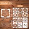 12PCS Large Flower Painting Stencils Set – 12×12 Inch Giant Floral & Sunflower Templates with Brushes for Wood, Wall, Fence, Furniture, Fabric & DIY Home Decor